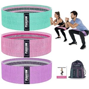 Fitnessbänder für Yoga, Crossfit & Gymnastik / Stoff-Set für Hüften, Gesäß & Beine