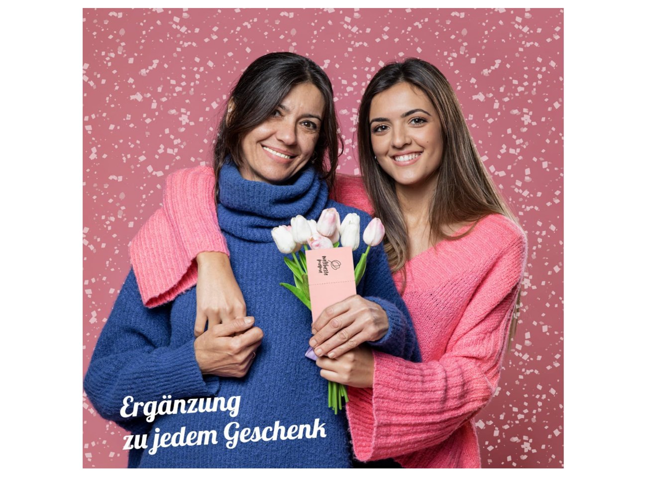 Festicy personalisierbare Muttertagskarte I Rubbel-Ticket in Roségold inkl. Umschlag