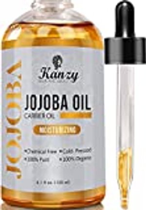 Kanzy Jojobaöl Bio Kaltgepresst 100% Rein Gold 120ml für Haut Haare Nägel 