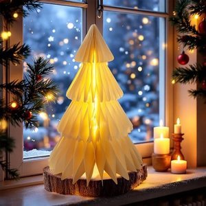Papier-Tannenbaum mit LED-Beleuchtung