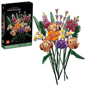 LEGO Icons Blumenstrauß, Künstliche Blumen, Set für Erwachsene, Home Deko, Liebes-Geschenk zum Valen