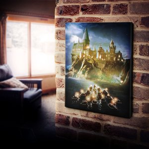 Hogwarts Wandbild mit Licht