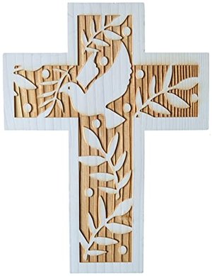 Kaltner Präsente Geschenkidee - 18 cm Wandkreuz Echtes Holz 