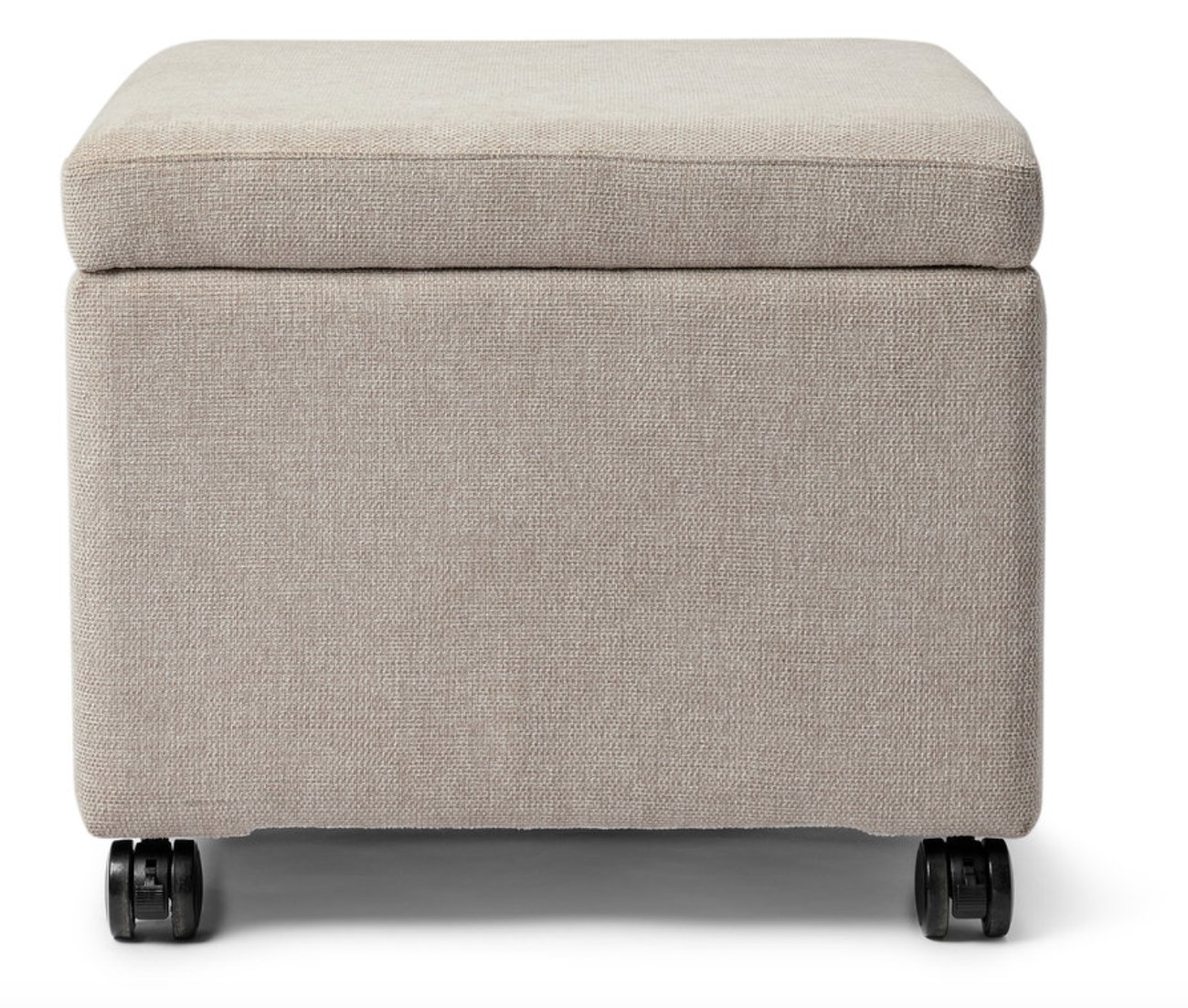 Pouf mit Rollen und Tablett