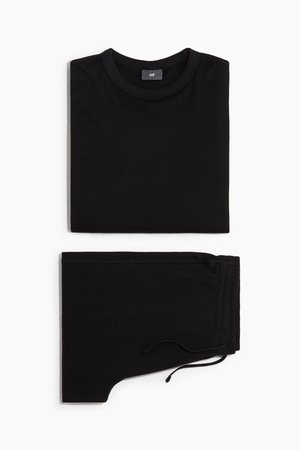 H&M Baumwollpyjama mit Waffelstruktur