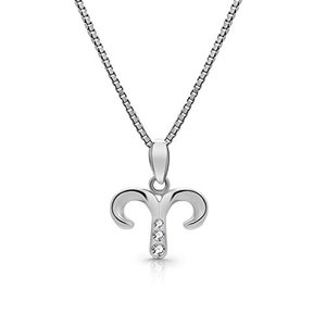 Sternzeichen-Kette Widder 925 Sterling Silber Widder