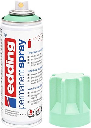edding 5200 Permanent Spray - neo mint matt - 200 ml - Acryllack zum Lackieren und Dekorieren