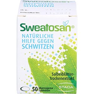 Sweatosan - die natürliche Hilfe gegen Schwitzen: Das pflanzliche Arzneimittel mit Salbeiblätter-Ext