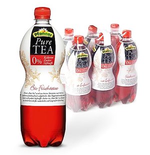 Pfanner Pure Tea Früchtetee ohne Zucker und Süßstoff (6 x 1 l)