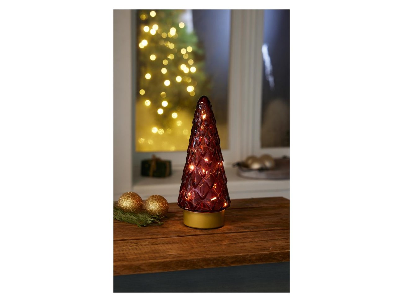 LIVARNO home LED-Glas-Weihnachtsdekoration
