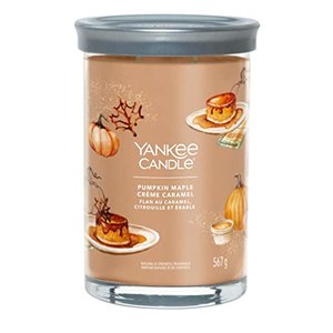 Yankee Candle Pumpkin Maple Creme Caramel Große Duftkerze im Glas