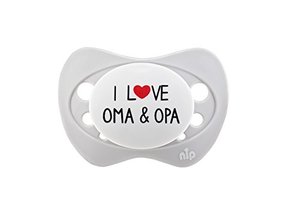 Schnuller "I love Oma & Opa"