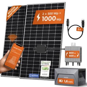 1.000-Watt-Solarway-Balkonkraftwerk mit Anker-Solix-Speicher