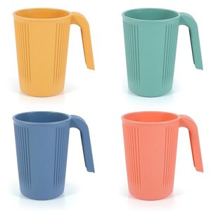 milaosk 4er Unbreakable Trinkbecher mit Henkel