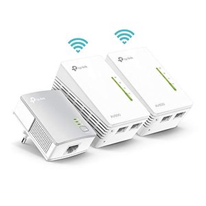 TP-Link WLAN Powerline Adapter Triple Set TL-WPA4220T KIT(600Mbit/s, WLAN 300Mbit/s, Wi-Fi Clone, Fa