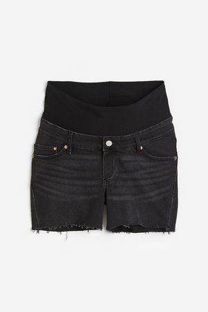 MAMA Jeansshorts - Schwarz - Damen