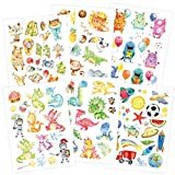 100 Tattoos zum Aufkleben mit Dinosauriern, Monstern, Drachen, Waldtieren und weiteren Designs