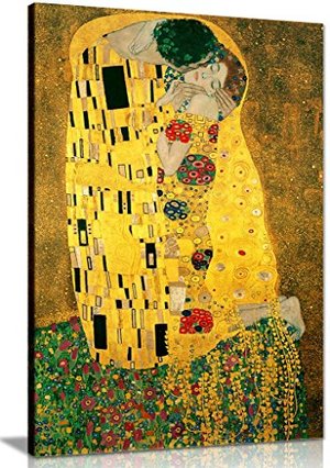 Gustav Klimts Kuss auf Leinwand