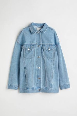 Oversized Jeansjacke - Blau - Damen