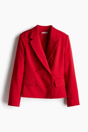 Taillierter Blazer - Rot - Damen