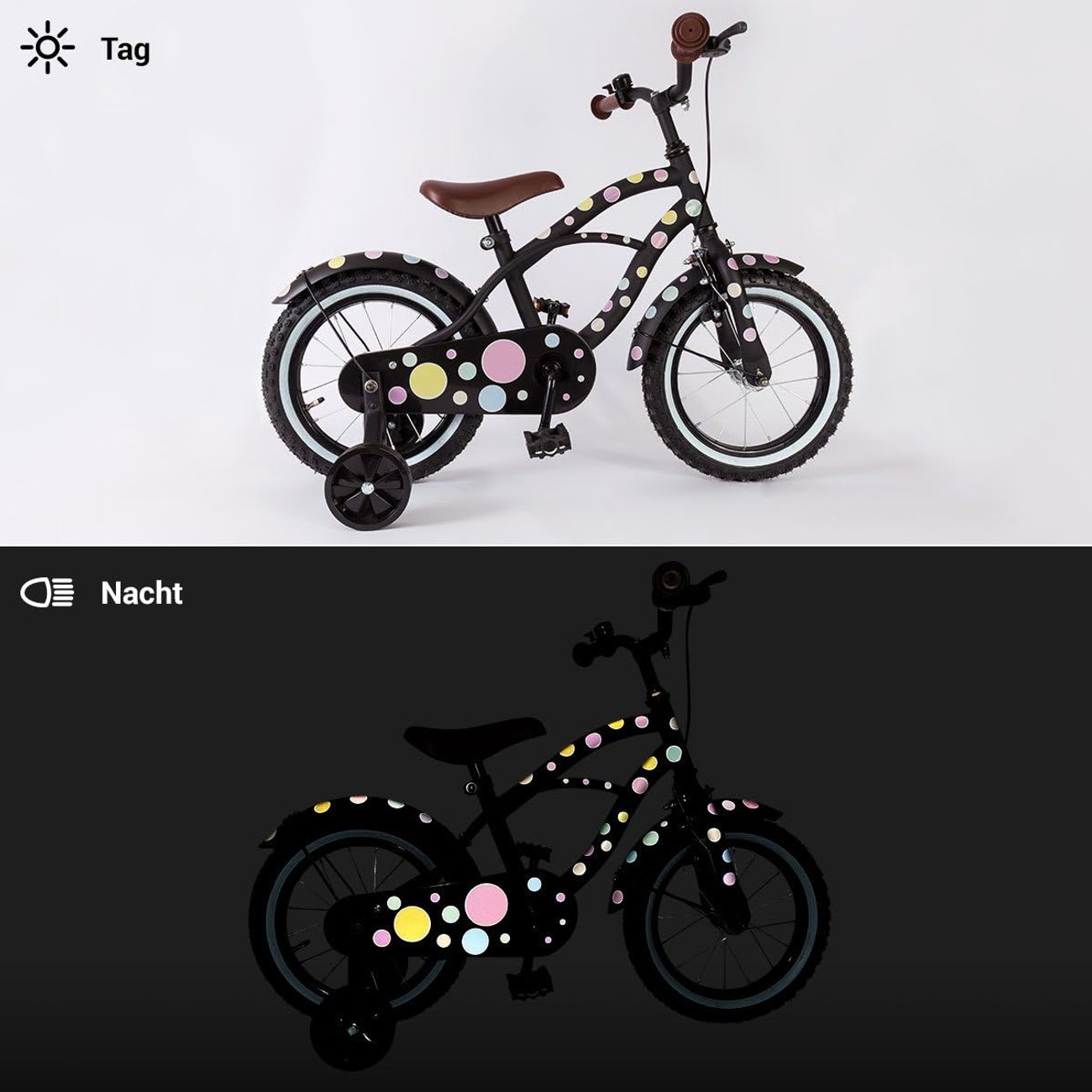 Motoking Reflektierende Aufkleber - Pastellpunkte