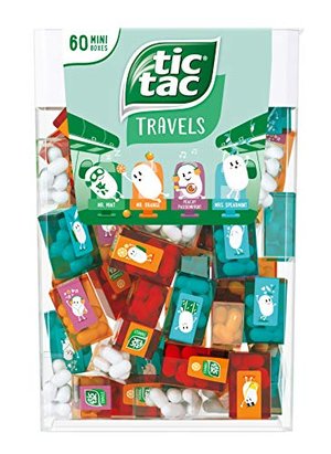 TIC TAC Box with 60 Mini Boxes (Each 3.9 Grams), ARTIFICIALLY Flavoured Mints