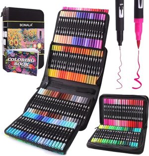 Bonala Brush Pen Set, 132 Doppelspitze Pinselstifte