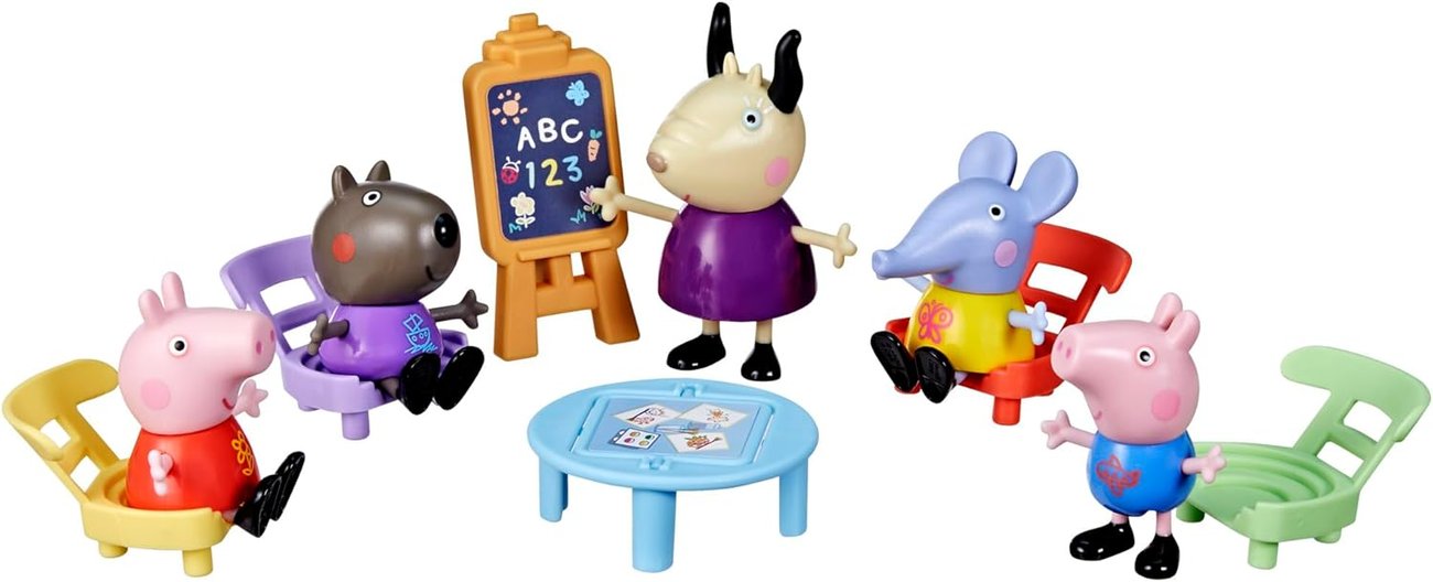 Peppa Pig Peppas Spielgruppe Spielzeug-Set mit 5 Figuren von Peppas Freunden