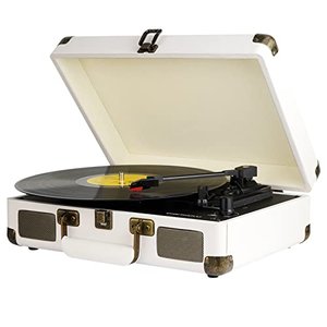 DIGITNOW! Portable Stereo Turntable with Built-in Speakers