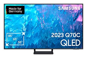 Samsung QLED 4K Q70C 65 Zoll Fernseher (GQ65Q70CATXZG, Deutsches Modell), Quantum Prozessor 4K, Moti