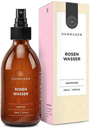 BIO Rosenwasser vegan | Natürliche Inhaltsstoffe | 250 ml Reinigung und Pflege für Gesicht, Körper &