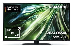 Samsung Neo QLED 4K QN90D Fernseher 43 Zoll, Samsung TV mit Neural Quantum 4K AI Gen2 Prozessor, Qua