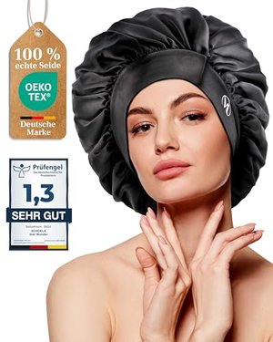 SCHOELA Hair Wonder - Seidenhaube zum Schlafen für optimale Haargesundheit - Schlafhaube Seide 100% 