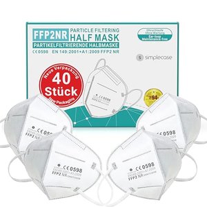 Simplecase 40 Stück FFP2 Maske, CE Zertifiziert 