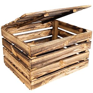 Holzkiste mit Deckel Vintage | 50x40x30 cm