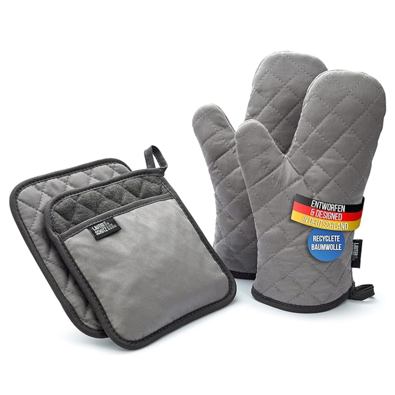 LauterSchutz® Topflappen- und Ofenhandschuh-Set