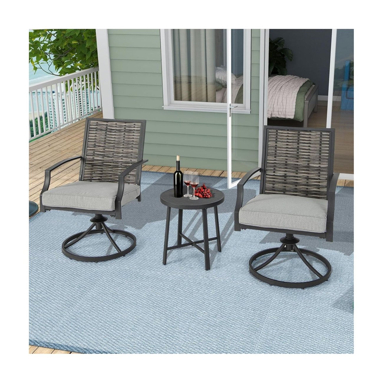 GIANTEX 3er Gartenmöbel Set
