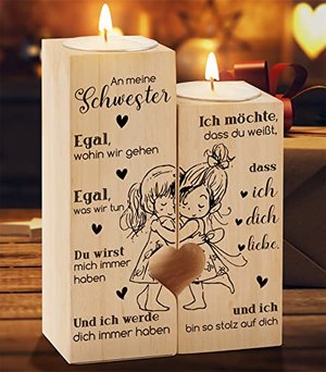 An Meine Schwester Kerzenständer