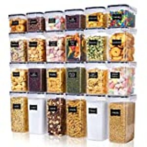 Vtopmart Vorratsdosen-Set, Müsli Schütt- & Frischhaltedosen, 24 Vorratsdosen (luftdicht).