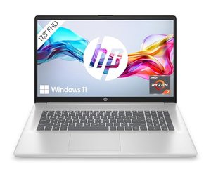 HP Laptop mit 17,3 Zoll FHD Display, AMD Ryzen 7 5700U, 16GB DDR4 RAM, 512 GB SSD, AMD Radeon-Grafik