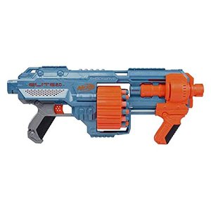 NERF Gun Elite 2.0 Shockwave RD-15 Blaster, 30 Darts, 15-Dart Rotationstrommel, Schnellfeuer mit Pum