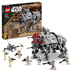 LEGO Star Wars 75337 at-TE Walker Spielzeug mit 3 Minifiguren aus dem 212. Klon-Trupp