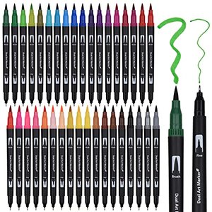 Dual Brush Pen Set, 36 Farben Doppelfasermaler, Tinte auf Wasserbasis