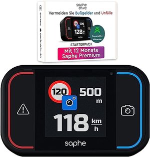 Saphe Drive Pro Blitzerwarner für Auto| Daten von Blitzer.de | Warnt vor Radar Blitzer Gefahren | Ve