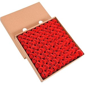 TININNA 81 Stück Handgefertigt Rose Blume Rosen-Duftseifen in Geschenk-Box 
