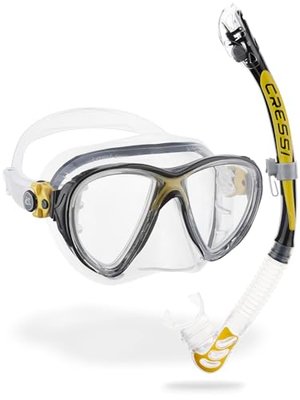 Cressi Profi-Kombinationsset aus Maske und Schnorchel oder Kit aus Maske, Schnorchel und Flossen