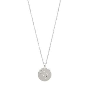 Pilgrim Jewelry Halskette mit Sternzeichen und Kristall (Versilbert - Zwillinge Sternzeichen)
