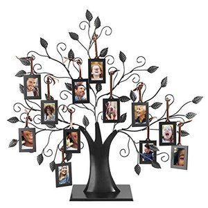 Familienbaum mit 6 bzw. 12 Foto-Anhängern