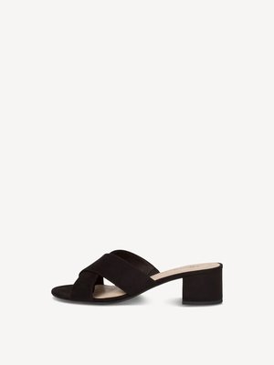 Pantolette in Schwarz mit Blockabsatz