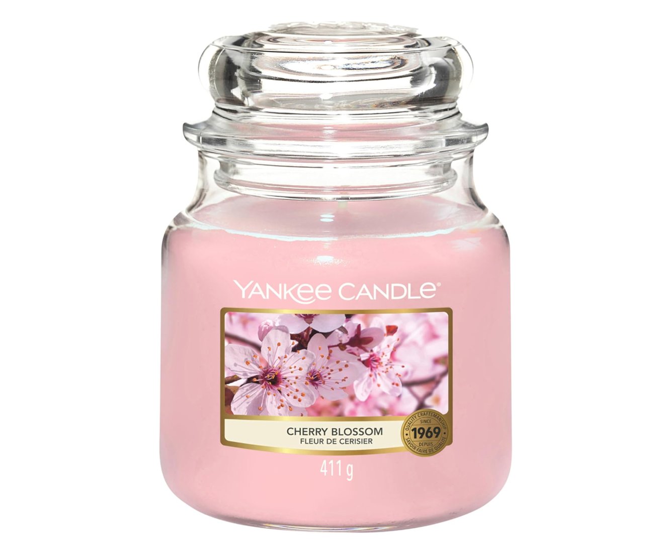 Yankee Candle Duftkerze im Glas (mittelgroß) | Cherry Blossom